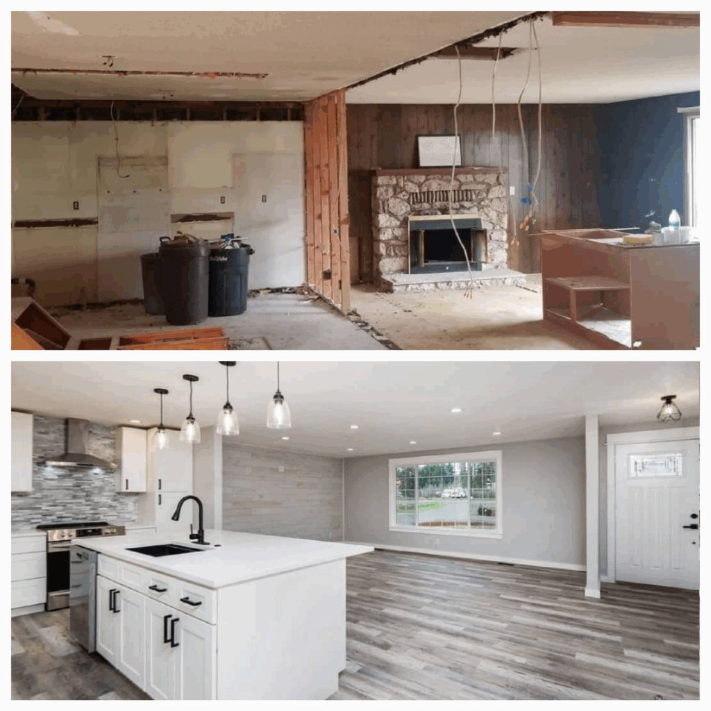 Trinity Tile & Construction, LLC - Kitchen Remodel Before & After