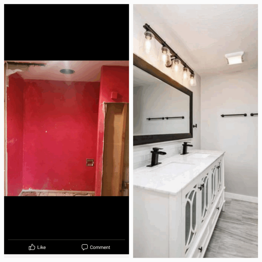 Trinity Tile & Construction, LLC - Bathroom Remodel Before & After